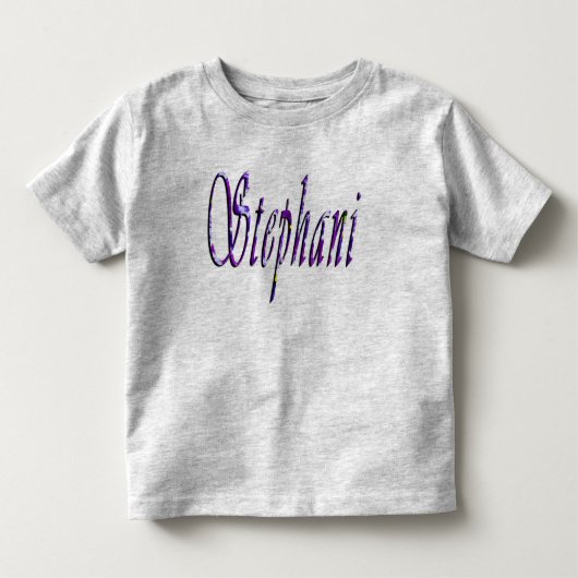 ステファニー, 名前, ロゴ, 幼児用 グレー Tシャツ (正面)