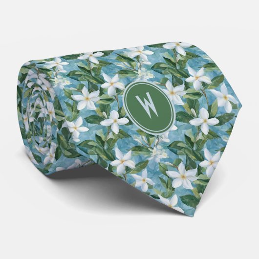 ステファノチスオンブルーフローラ ネクタイ (ロール)