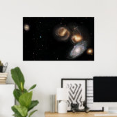 ステファンのクインテット銀河系 ポスター (ホームオフィス)