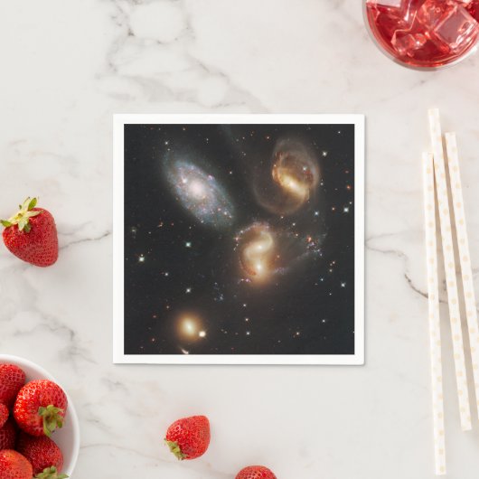 ステファンのクインテット:銀河系銀河の残骸 スタンダードカクテルナプキン (インサイチュ)