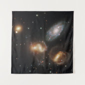 ステファンのクインテット:銀河系銀河の残骸 タペストリー (正面(横))