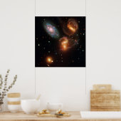 ステファンクインテット深い宇宙スター銀河系クラスター ポスター (キッチン)