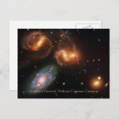 ステファンクインテット深い宇宙スター銀河系クラスター ポストカード (正面/裏面)