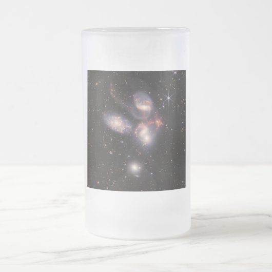 ステファンズクインテット5銀河系深いフィールドジェームズウェッブ フロストグラスビールジョッキ (中央)