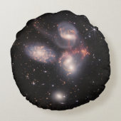 ステファンズクインテット5銀河系深いフィールドジェームズウェッブ ラウンドクッション (裏面)