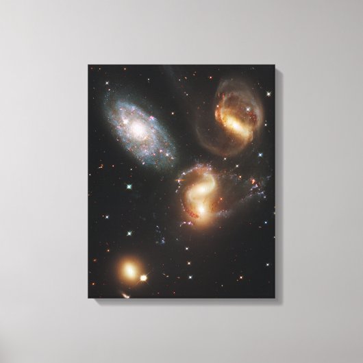 ステファン五重星銀河系(ハッブル望遠鏡) キャンバスプリント (正面)