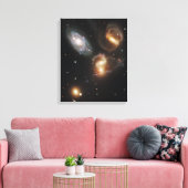 ステファン五重星銀河系(ハッブル望遠鏡) キャンバスプリント (インサイチュ (リビング))
