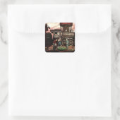 ステファン・ドハノスの列車の庭フラワーガーデン スクエアシール (バッグ)