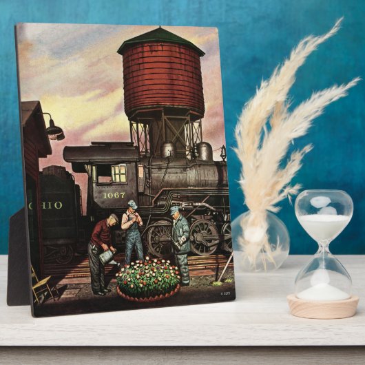 ステファン・ドハノスの列車の庭フラワーガーデン フォトプラーク (側面)