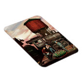 ステファン・ドハノスの列車の庭フラワーガーデン マグネット (右側)