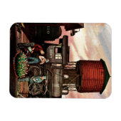 ステファン・ドハノスの列車の庭フラワーガーデン マグネット (横)