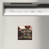 ステファン・ドハノスの列車の庭フラワーガーデン マグネット (インサイチュ (食洗機))