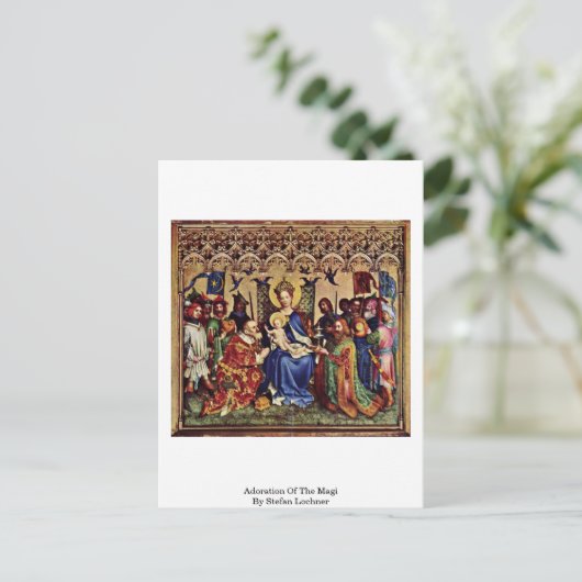 ステファン・ロフナーによるマギ崇拝 ポストカード (スタンド正面)