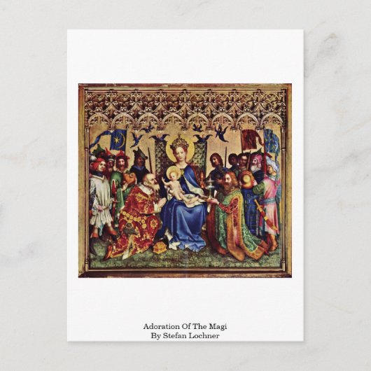 ステファン・ロフナーによるマギ崇拝 ポストカード (正面)