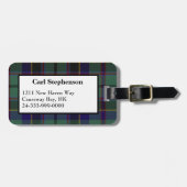 ステフェカラフルンソンタータンチェック格子状ラゲージタグ ラゲッジタグ (正面横)