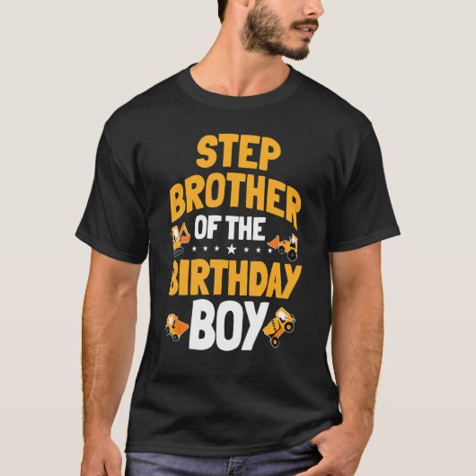 ステプブラザーオブザ誕生日ボーイ建築ワーク Tシャツ (正面)