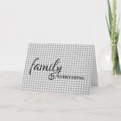 ステプブラザー誕生日グレーギンガム カード (正面)