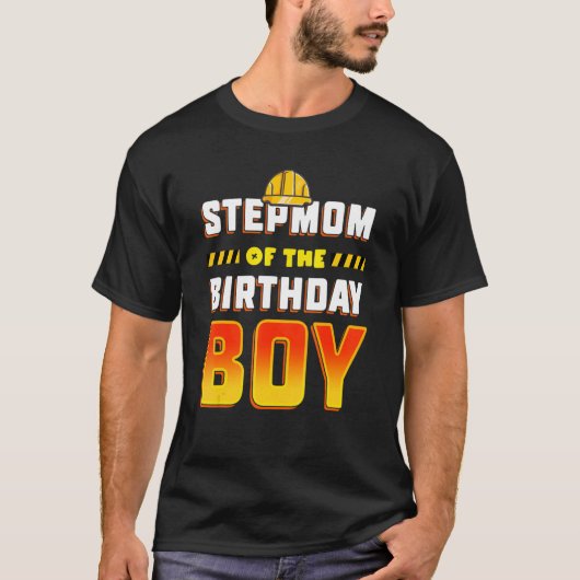 ステプマムオブザ誕生日ボーイ建築誕生日 Tシャツ (正面)