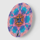 ステマ万華鏡のように千変万化するパターン ラージ壁時計 (傾斜)