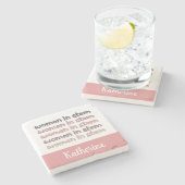 ステミカスタムニストの贈り物の女性 ストーンコースター (横)