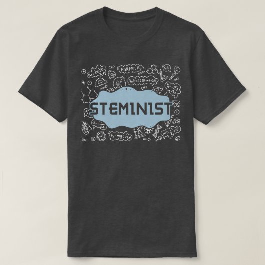 ステミニスト 生物学専攻 STEM チーム サイエンス ラバー P Tシャツ (デザイン正面)