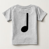 ステムを上に向けた4分音符 ベビーTシャツ (裏面)