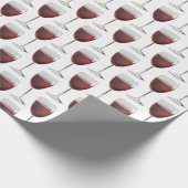 ステムウェアグラスの赤ワイン ラッピングペーパー (角)