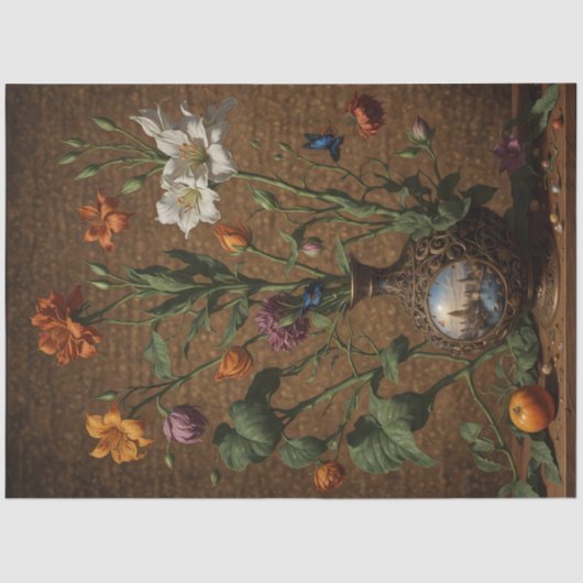 ステムフローラロンドンジェニエ花瓶 薄葉紙 (正面)