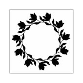 ステムペルmed vacker blomkrans ラバースタンプ (インプリント)