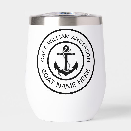 ステムレスパーソナライズされたステンレススチールワインタンブラー (正面)