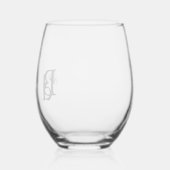 ステムレスワイングラス抽象芸術アート白黒金ゴールド ステムなしワイングラス (裏面)