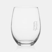 ステムレスワイングラス抽象芸術アート白黒金ゴールド ステムなしワイングラス (右)