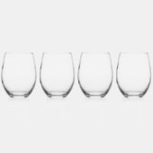 ステムレスワイングラス - カラフルな鹿のアートワーク ステムなしワイングラス (左)