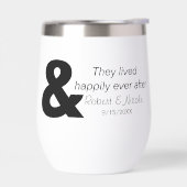 ステムレス熱ワインのタンブラーの後に幸せに (左面)