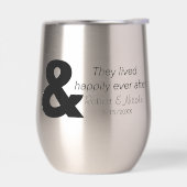 ステムレス熱ワインのタンブラーの後に幸せに (左面)