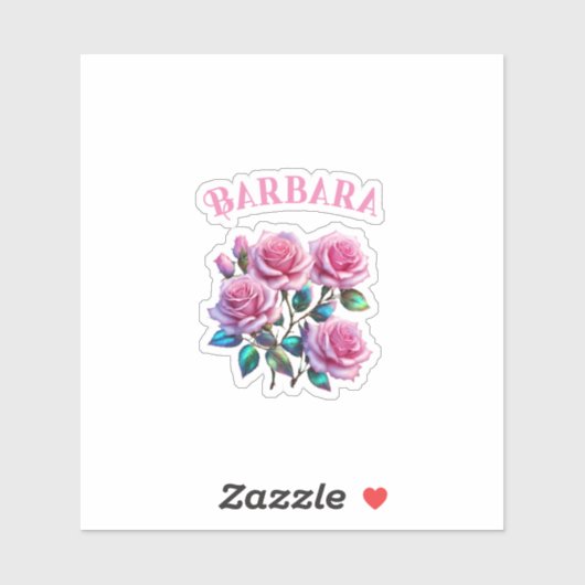 ステム上の虹色のホログラフィックバラ シール (シート)