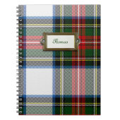 ステュワートの服のタータンチェック格子縞のノート ノートブック (正面)