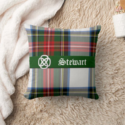 ステュワートの服のタータンチェック格子縞の枕 クッション (ブランケット)