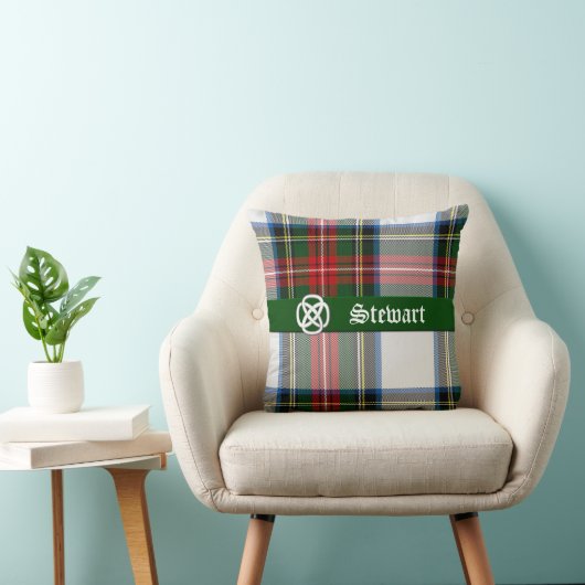 ステュワートの服のタータンチェック格子縞の枕 クッション (椅子)