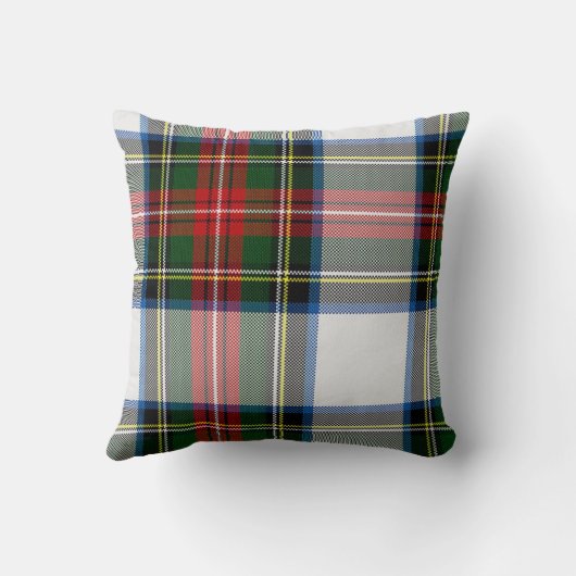 ステュワートの服のタータンチェック格子縞の枕 クッション (裏面)
