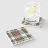 ステュワートの服のタータンチェック格子縞の石のコースター ストーンコースター (横)