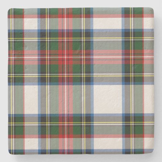 ステュワートの服のタータンチェック格子縞の石のコースター ストーンコースター (正面)