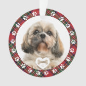 ステュワート タルタン ペット フォト クリスマス オーナメント (正面)