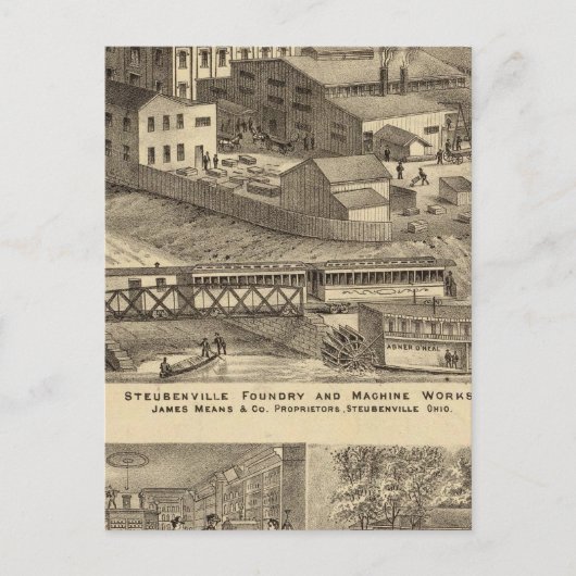 ステューベンビル工場と機械工場 ポストカード (正面)