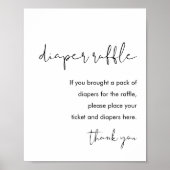 ステラおむつラッフル赤ちゃんシャワーゲームサイン ポスター (正面)