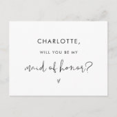 ステラが私のメイド・オブ・オーナー（花嫁付き添い人）カードになる ポストカード (正面)