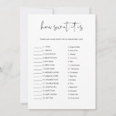 ステラどのように甘いキャンディバーベビーゲームカード 招待状 (正面)