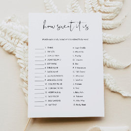 ステラどのように甘いキャンディバーベビーゲームカード 招待状