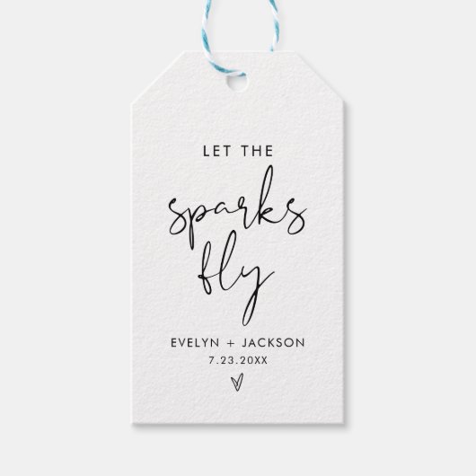 ステラのスパークラーを送り出し、スパークスを飛ばすカード ギフトタグ (正面)