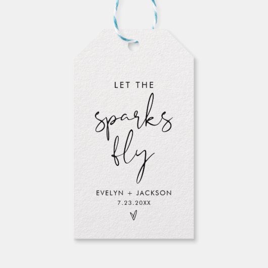 ステラのスパークラーを送り出し、スパークスを飛ばすカード ギフトタグ (裏面)